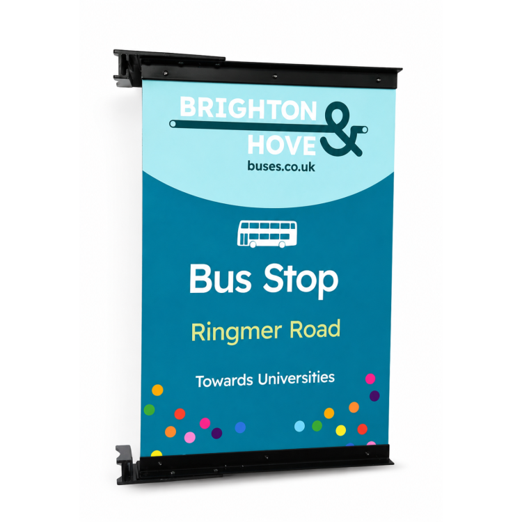 Bus stop flags
